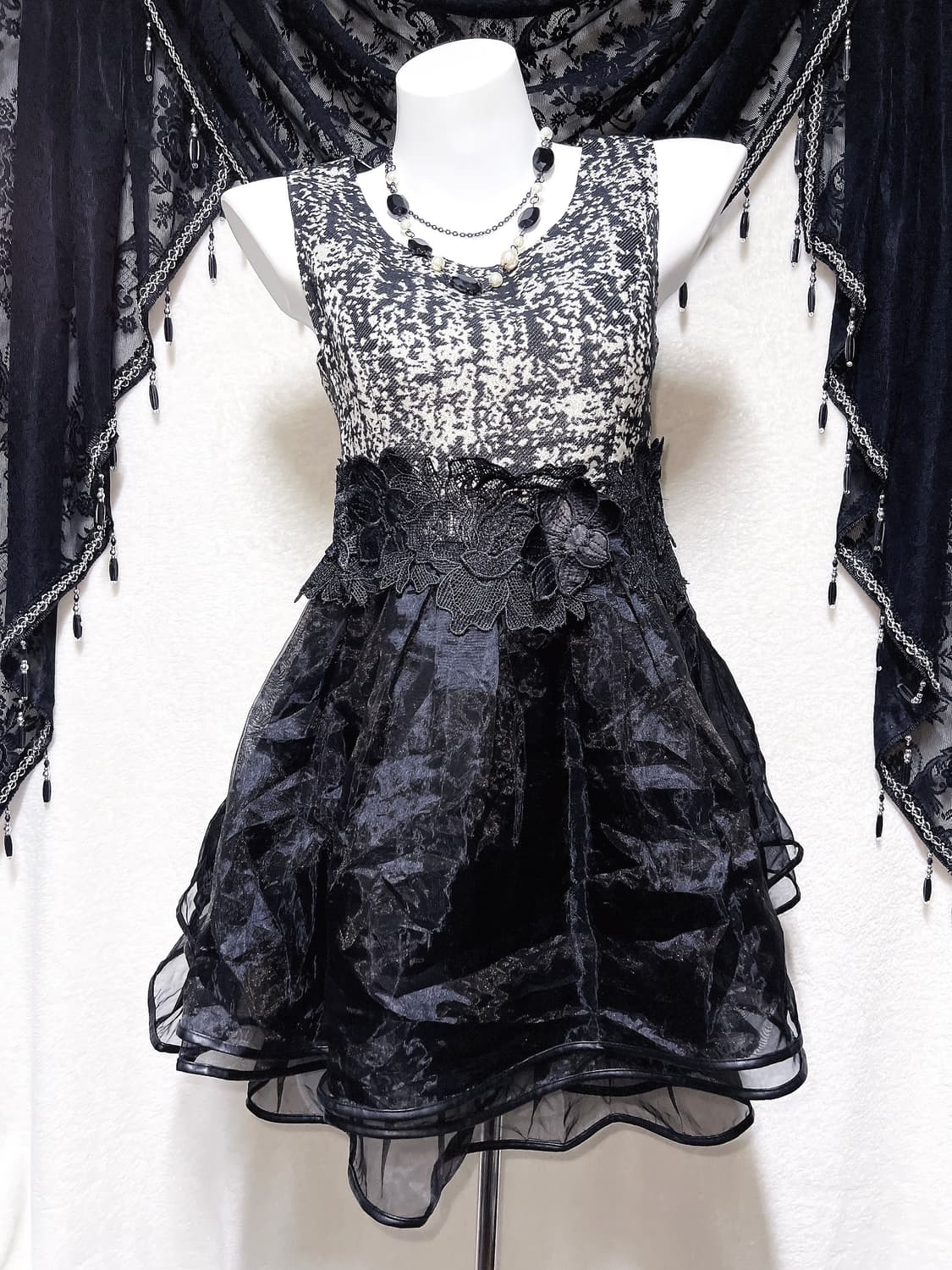 로맨틱고딕 고스로리 다크페어리 미니원피스 공겜 파티드레스 코스튬 연말 상품이미지7