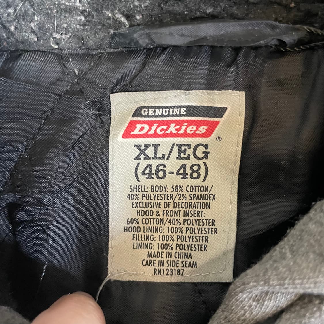 디키즈 후드 레이어드 블랙 워크자켓 XL 상품이미지4