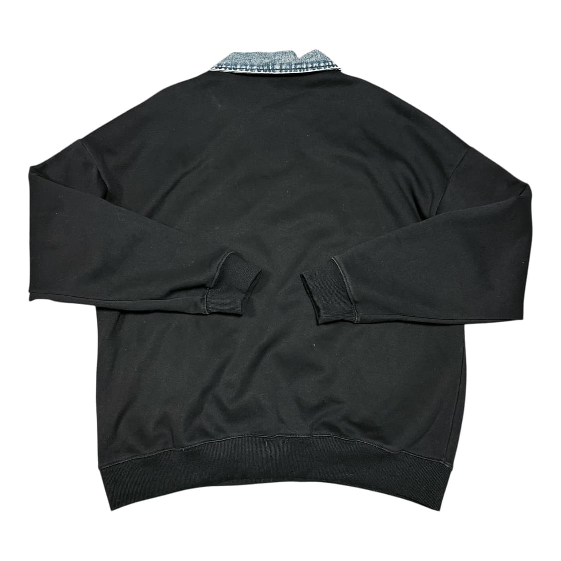 ✨ (바배) 데님 카라 긴팔 블랙 맨투맨  상품이미지2