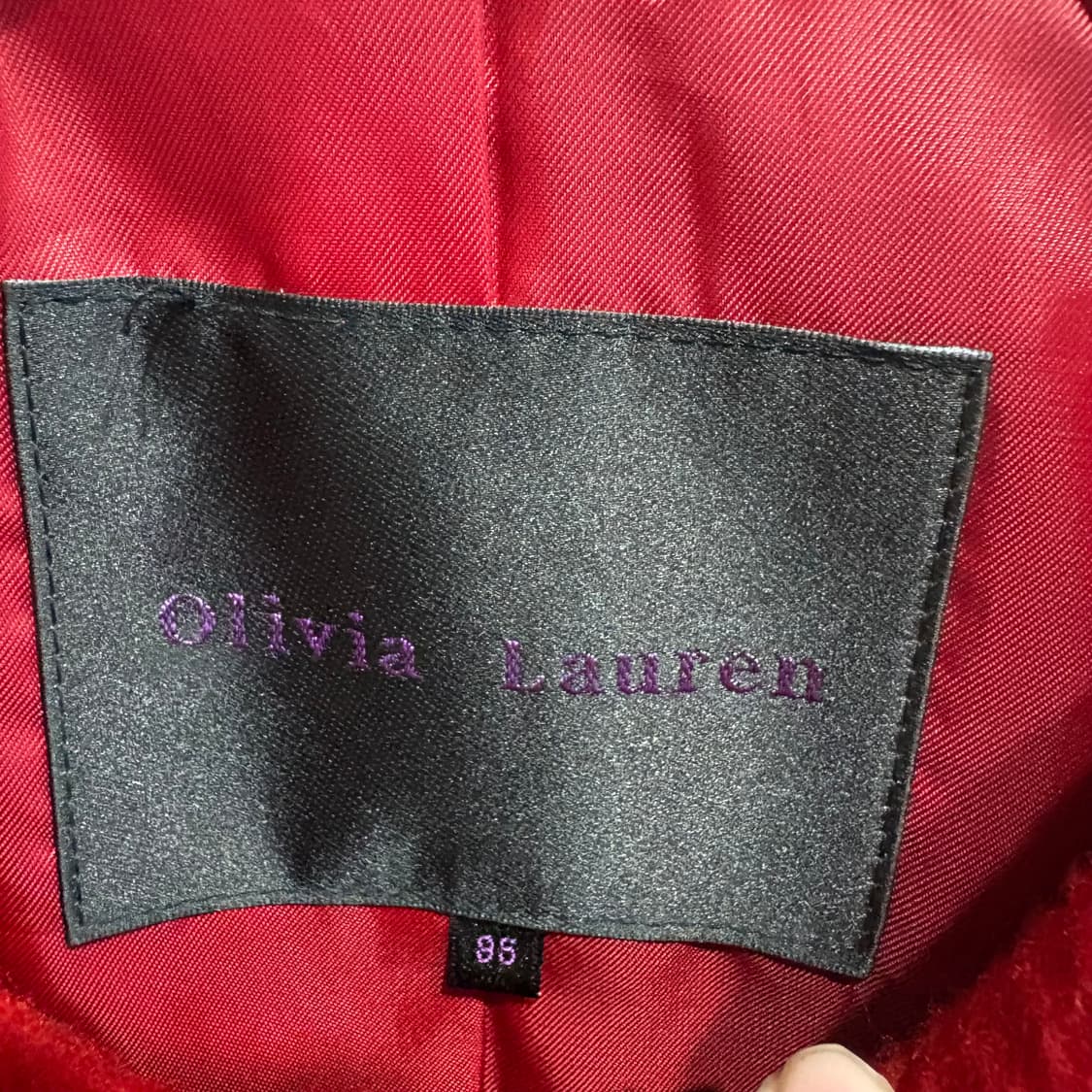 올리비아 로렌 빨간색 모직 자켓 95 상품이미지5