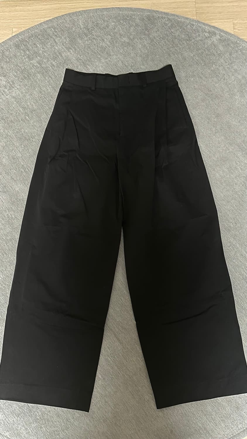 코스 와이드 레그 코튼 트라우저 블랙 판매 상품이미지1