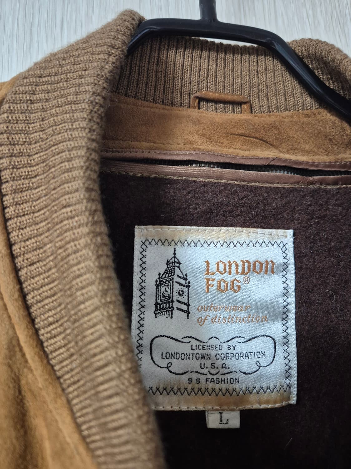 런던포그 스웨이드 가죽자켓 점퍼 블루종 라지 남성 상품이미지4