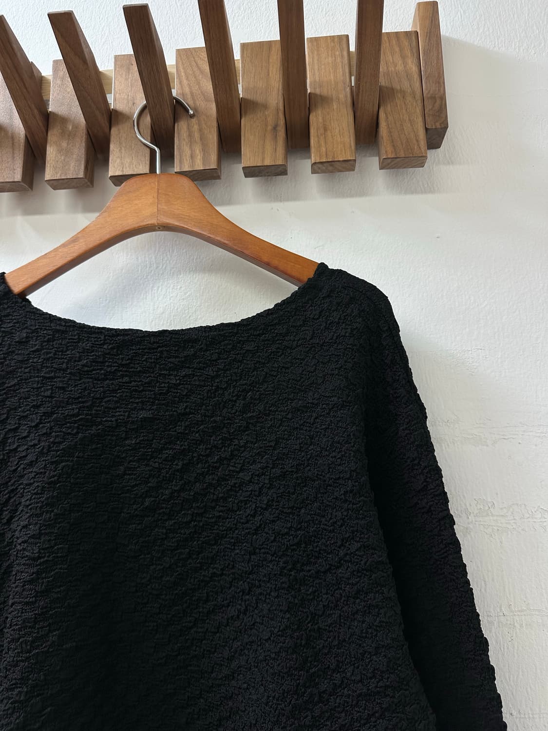 일본빈티지 블랙 텍스처 루즈핏 버튼업 가디건  상품이미지5