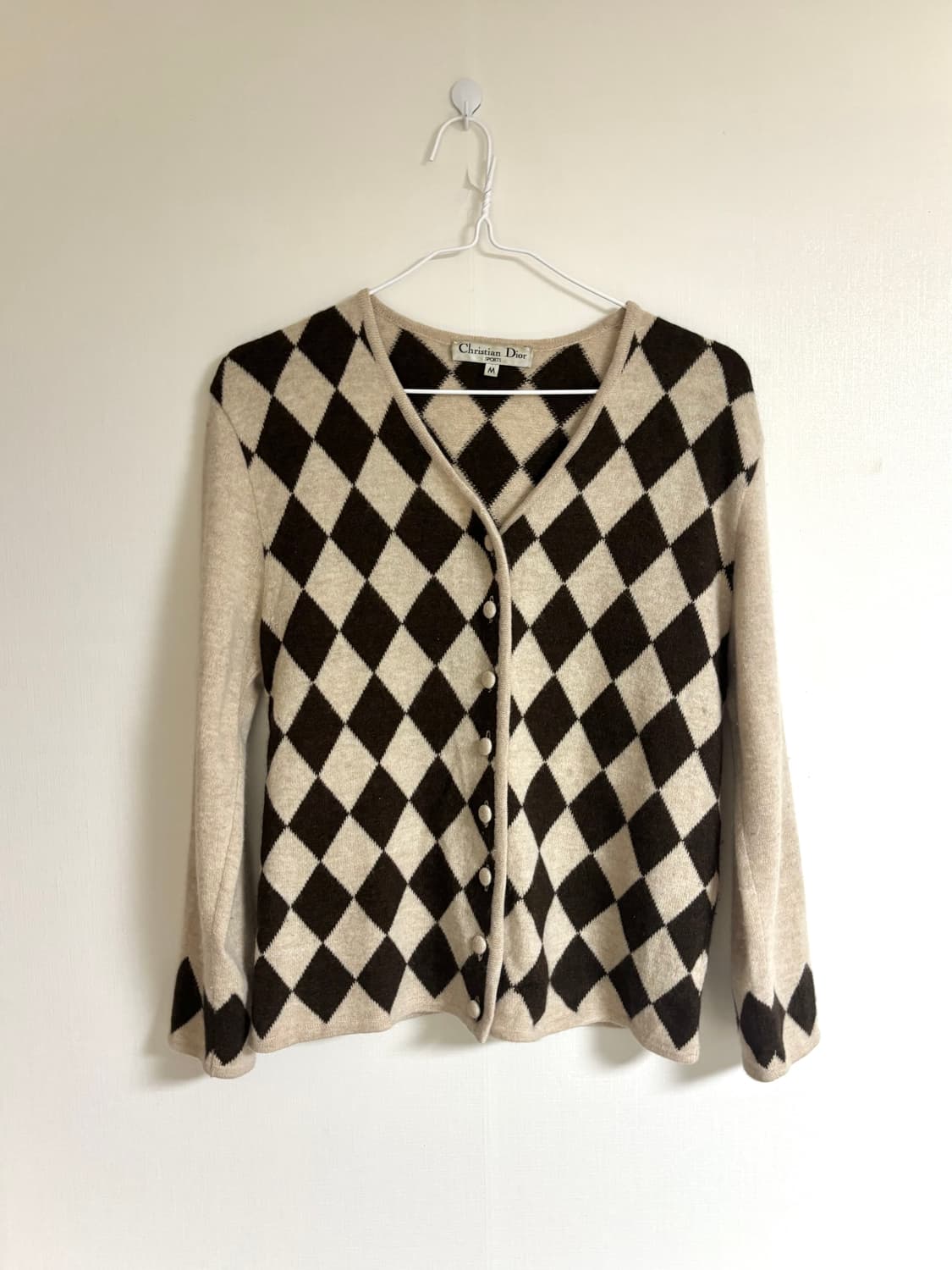 디올 스포츠 아가일 앙고라 가디건 상품이미지1