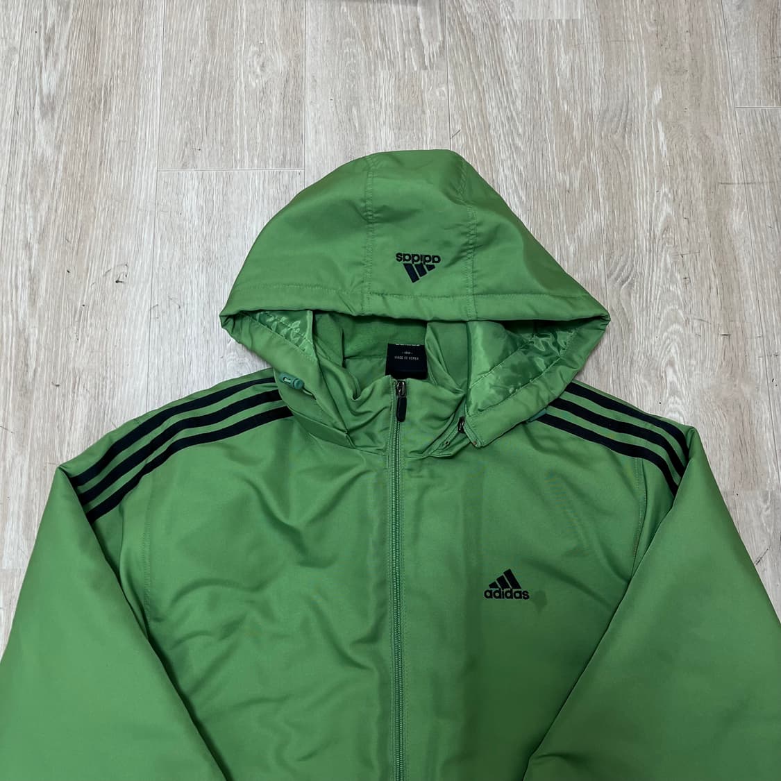 아디다스 올드스쿨 사이드라인 바람막이 후드 패딩 점퍼 L(100) 상품이미지4