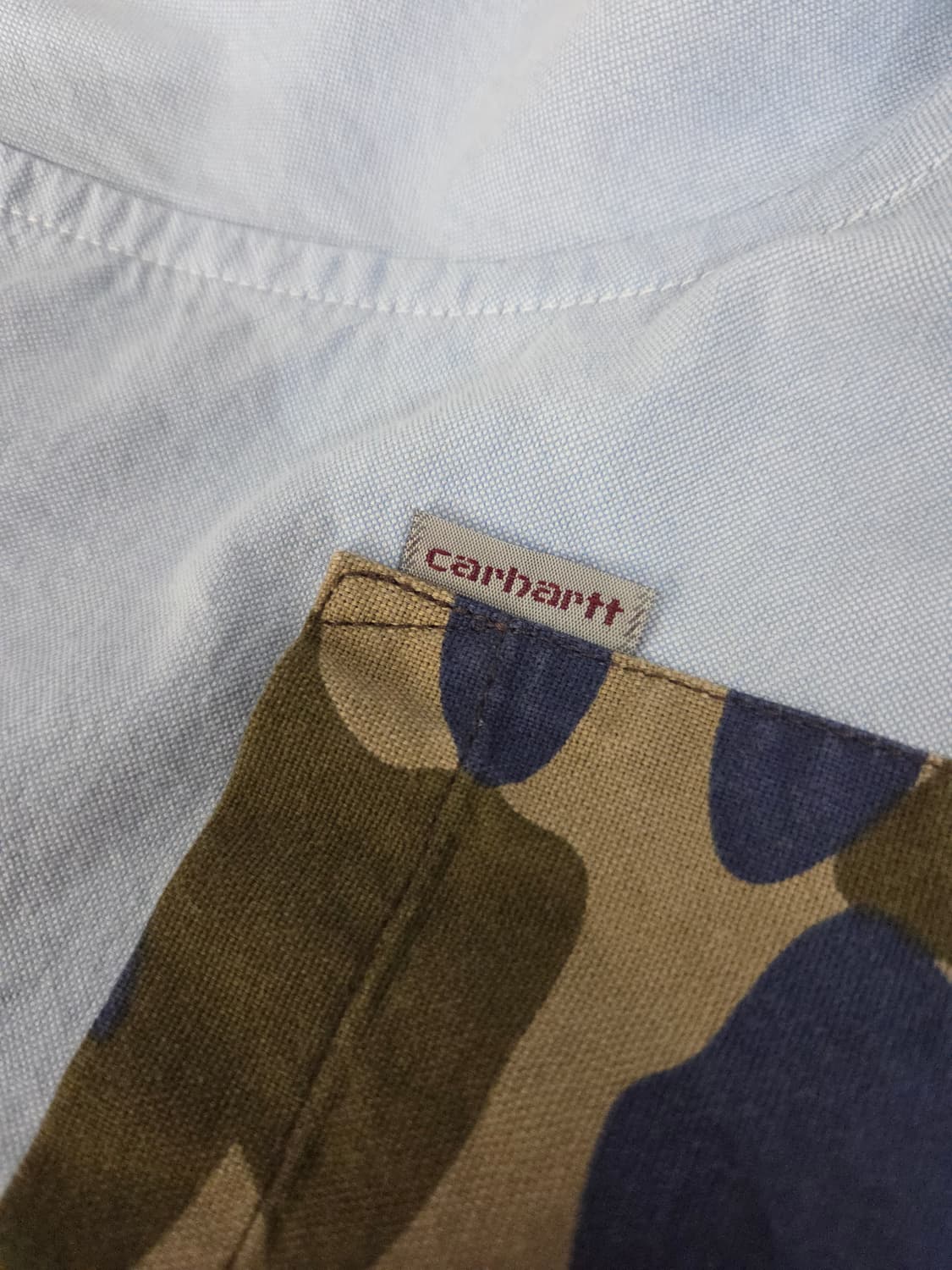 칼하트 WIP 프리터 카모 포켓 반팔 셔츠 스카이블루 상품이미지8