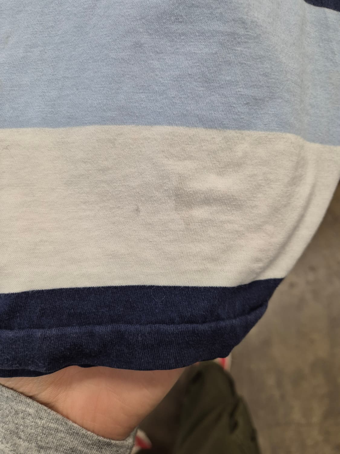 폴로 랄프로렌 블루 스트라이프 반팔 L 상품이미지4