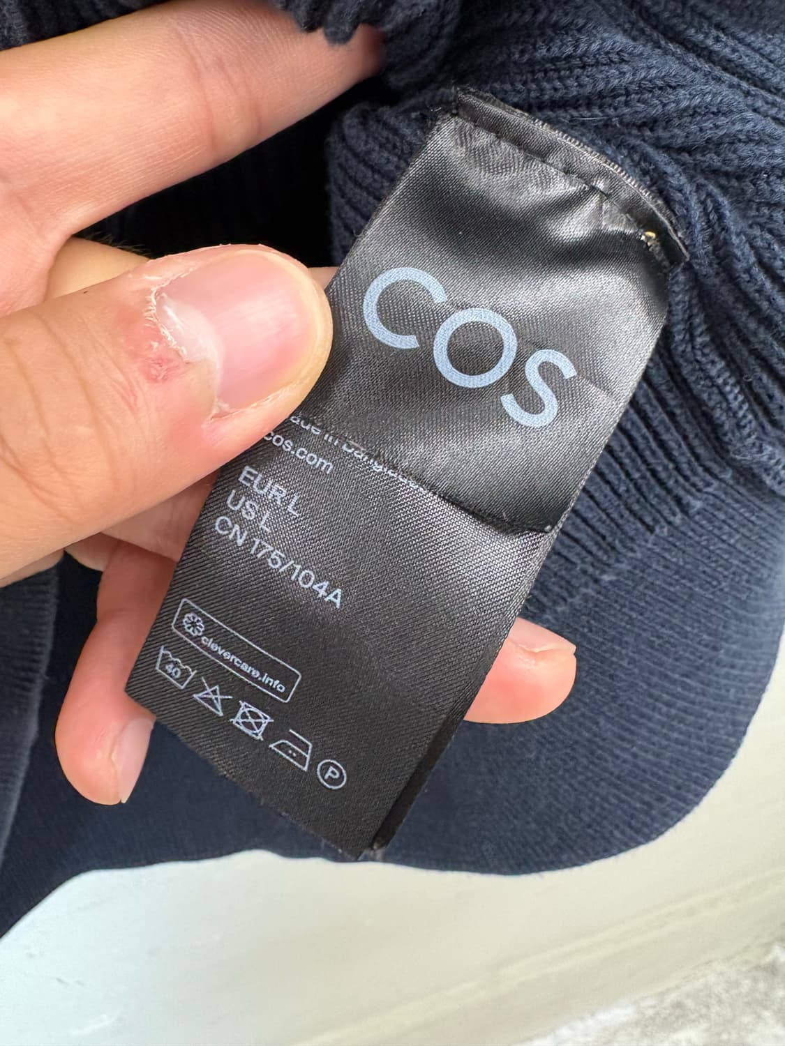 COS 코스 리브드 네이비 가디건 상품이미지6