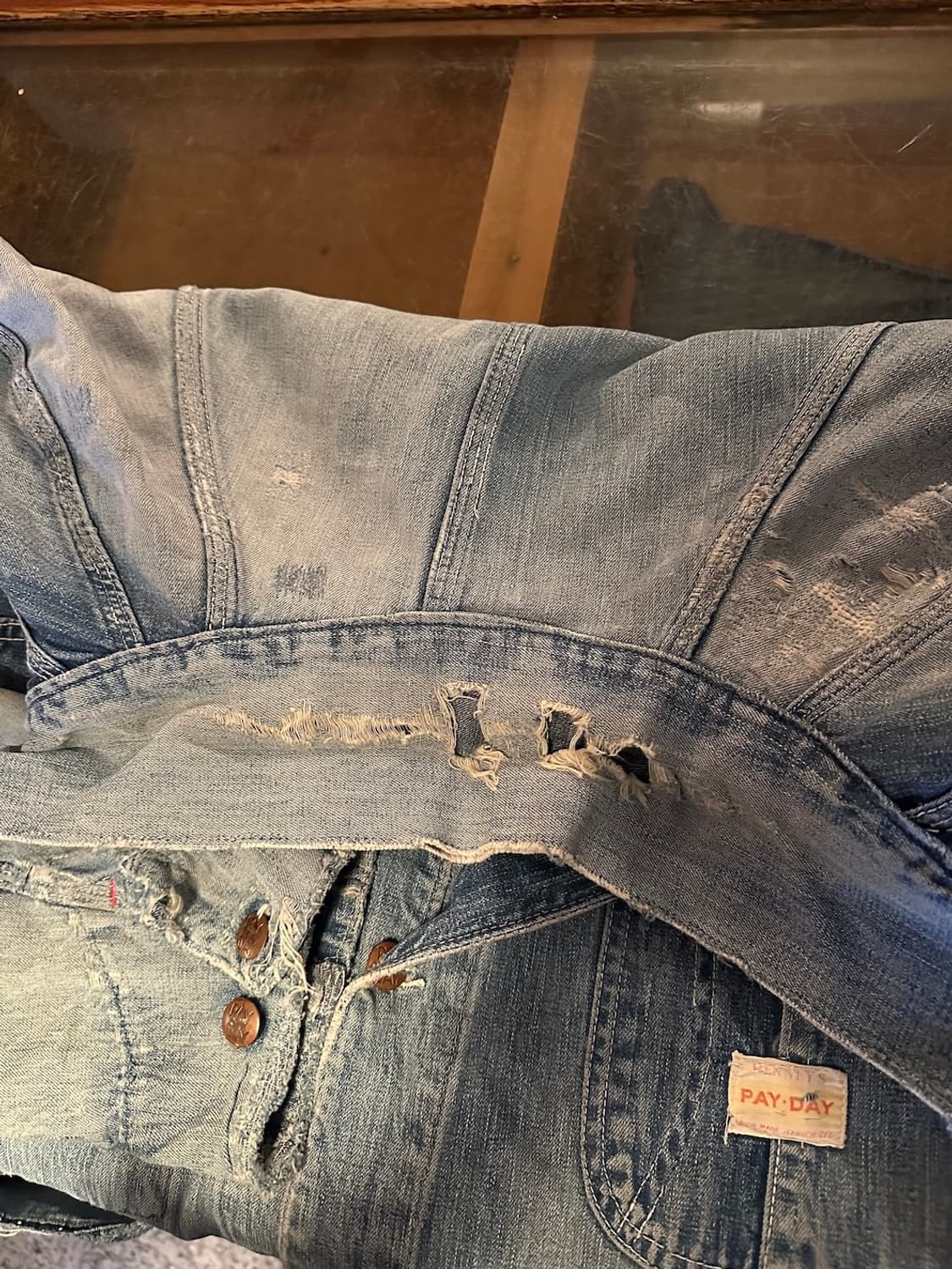 50s USA 빈티지 JC Penney Pay Day 데님 커버올 자켓 상품이미지9