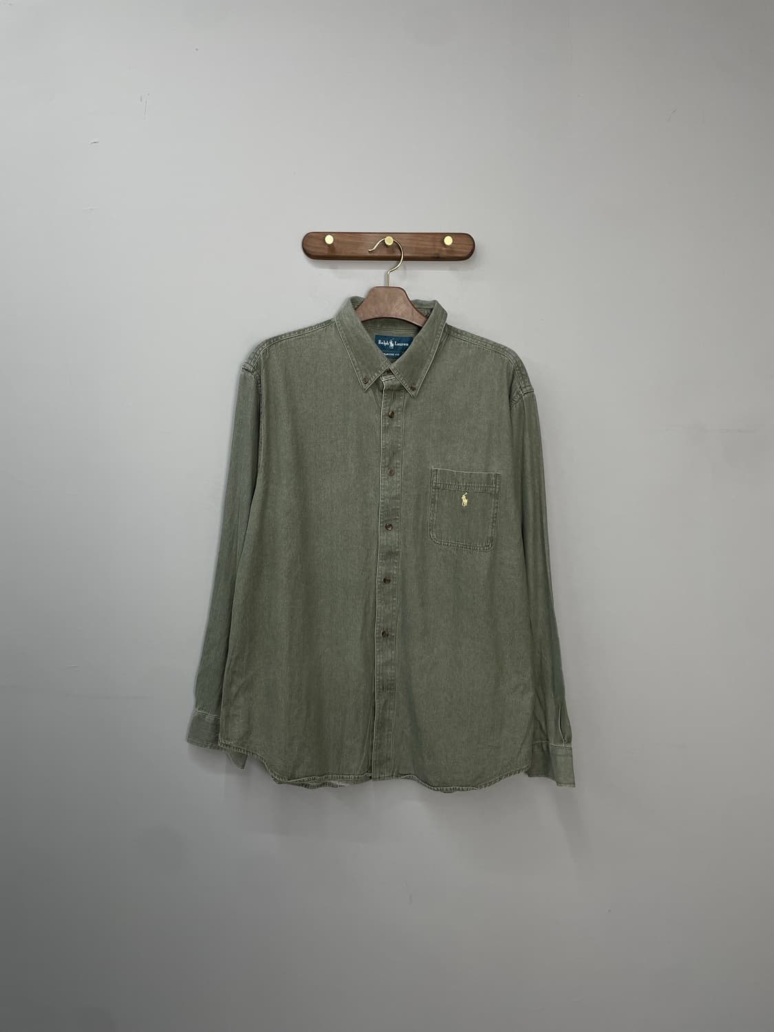 폴로 랄프로렌 카키 솔리드 셔츠 H1106 상품이미지2