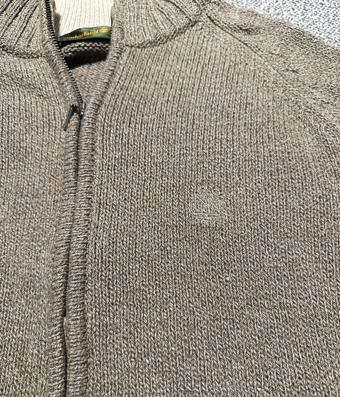 팀버랜드 헤리티지 로고 브라운 니트집업 s 상품이미지2