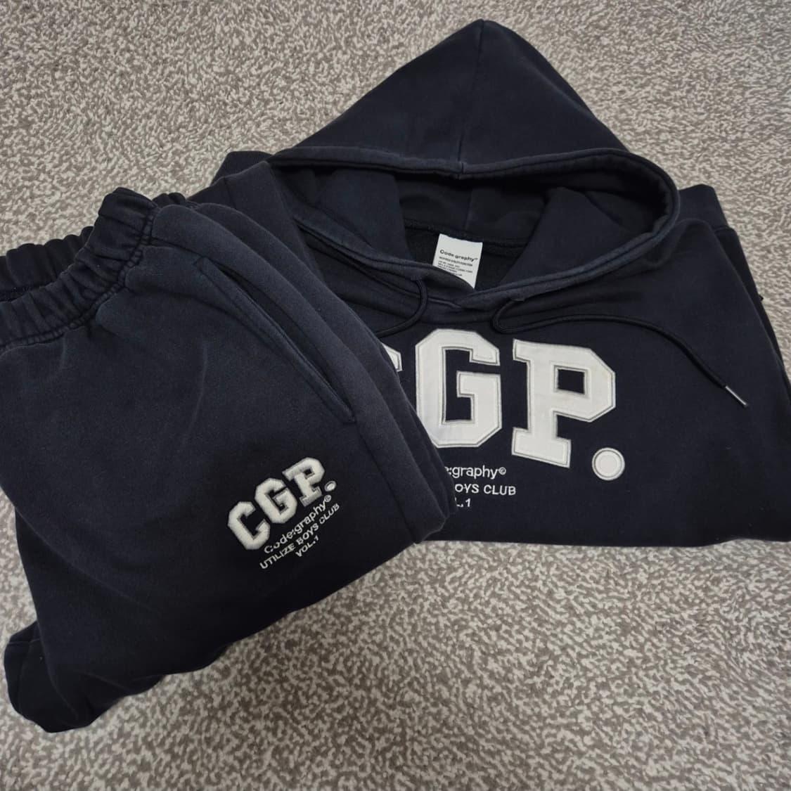 코드그라피 CGP 후드 트레이닝 세트 네이비 상품이미지1