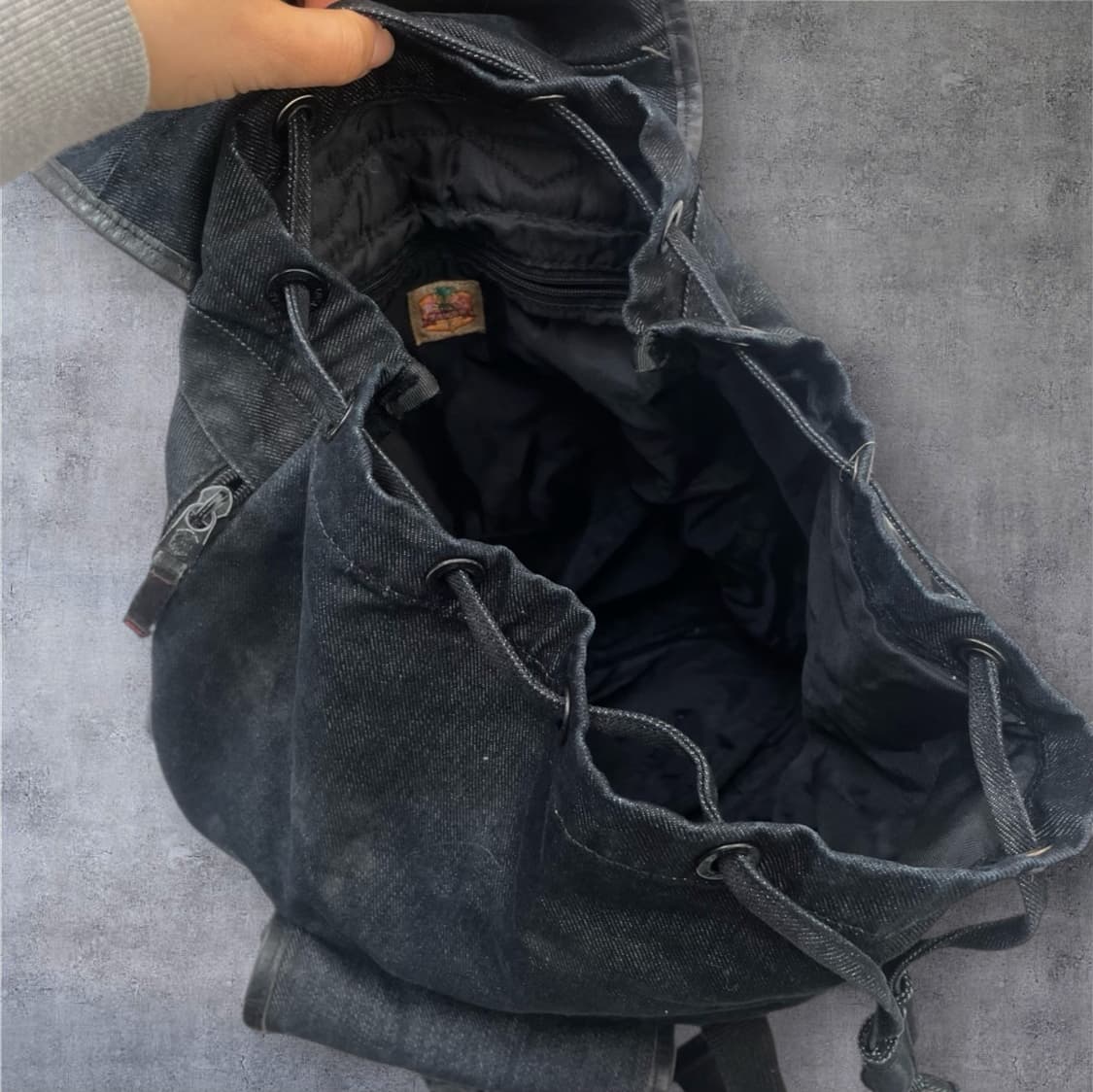 루카스 Lucas 흑청 데님 Y2K 멀티포켓 백팩  상품이미지9
