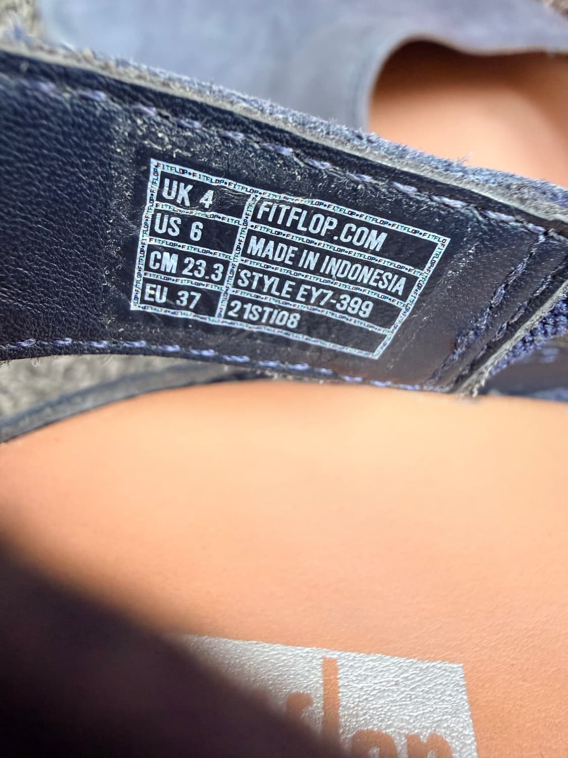 핏플랍(FitFlop) 블루 스웨이드 슬링백 클로그 상품이미지6