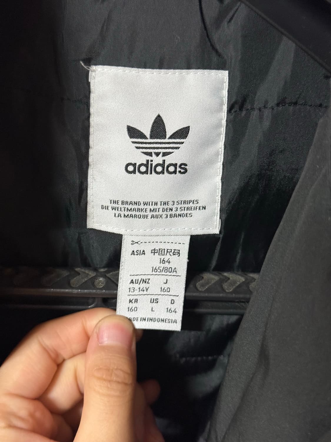 아디다스 봄버 후드 자켓 블랙 삼선 상품이미지7