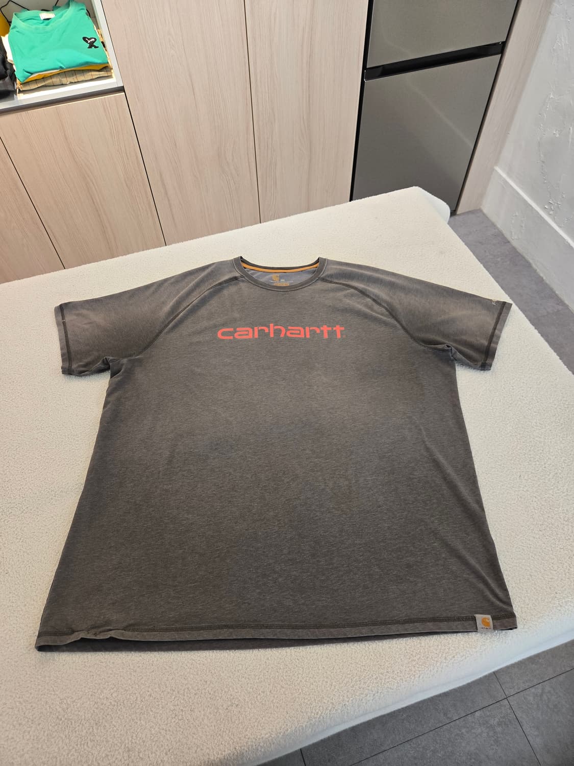 맛있게 익은 칼하트 빅로고 반팔 티셔츠 그레이 XXL 상품이미지2