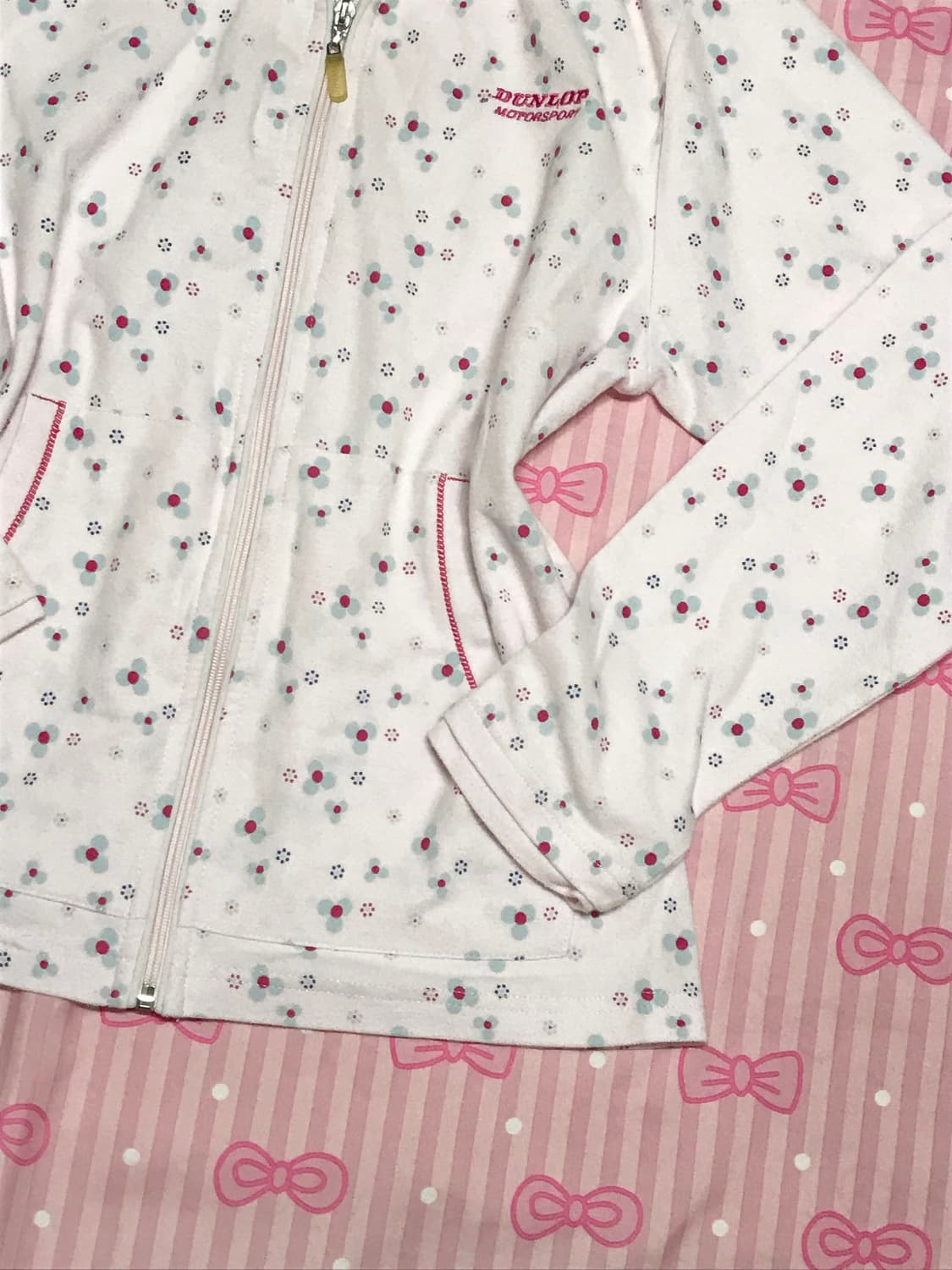 던롭 하구미 모리 잔꽃 베이비핑크 집업 상품이미지3