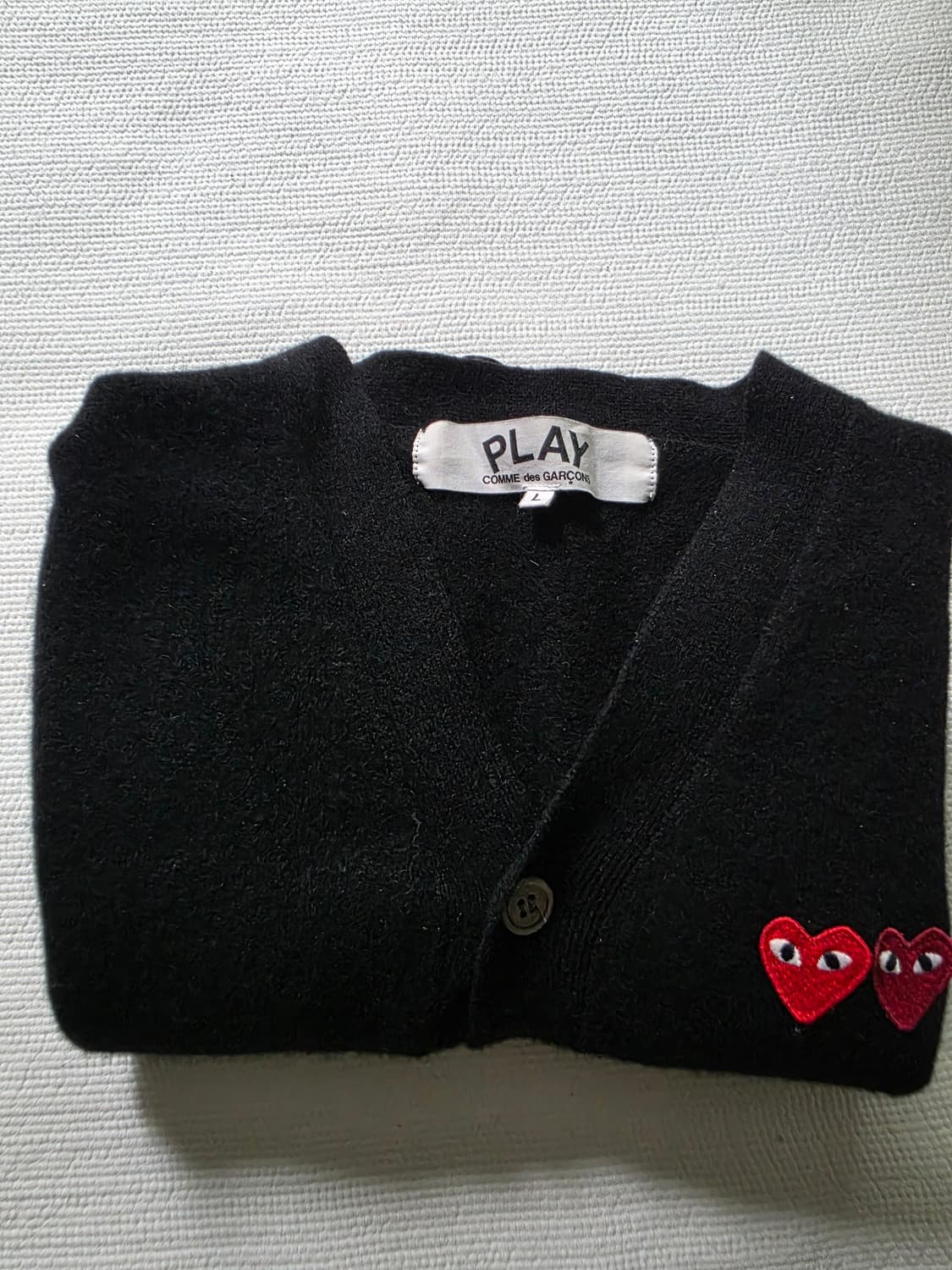 플레이꼼데가르송 블랙 가디건 상품이미지2