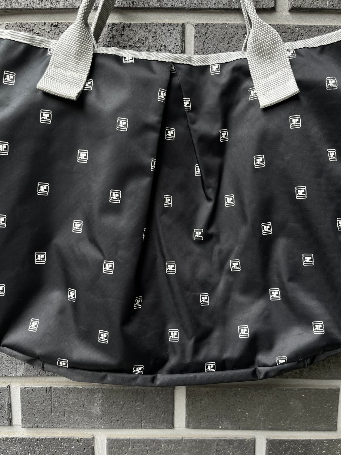 00s Courreges 꾸레쥬 로고 패턴 나일론 백 상품이미지6