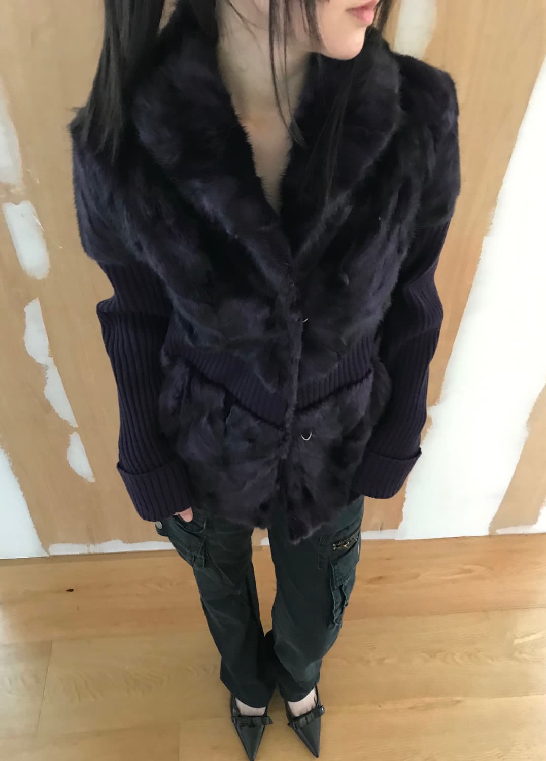 vintage purple fur jacket 상품이미지4