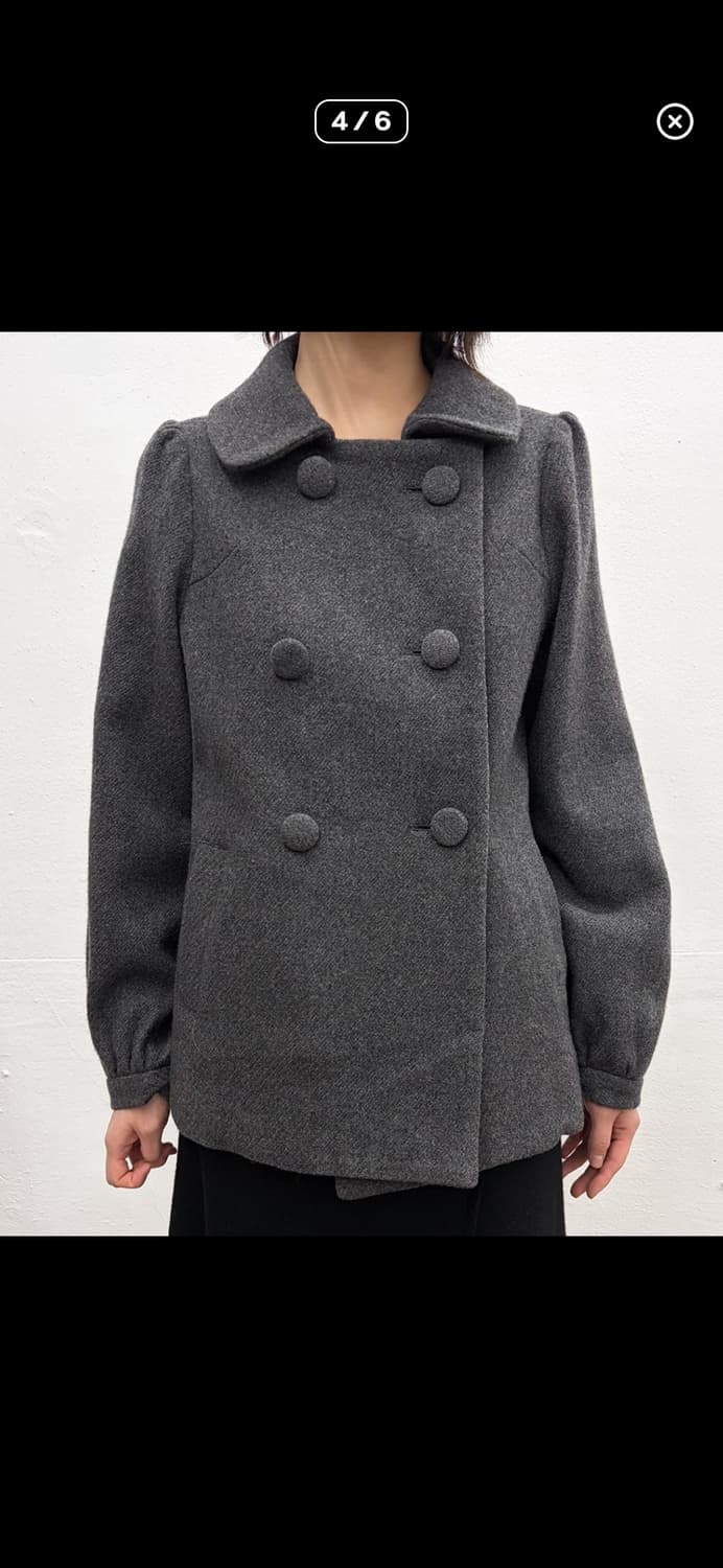 츠모리 치사토 그레이 퍼프 코트 상품이미지4