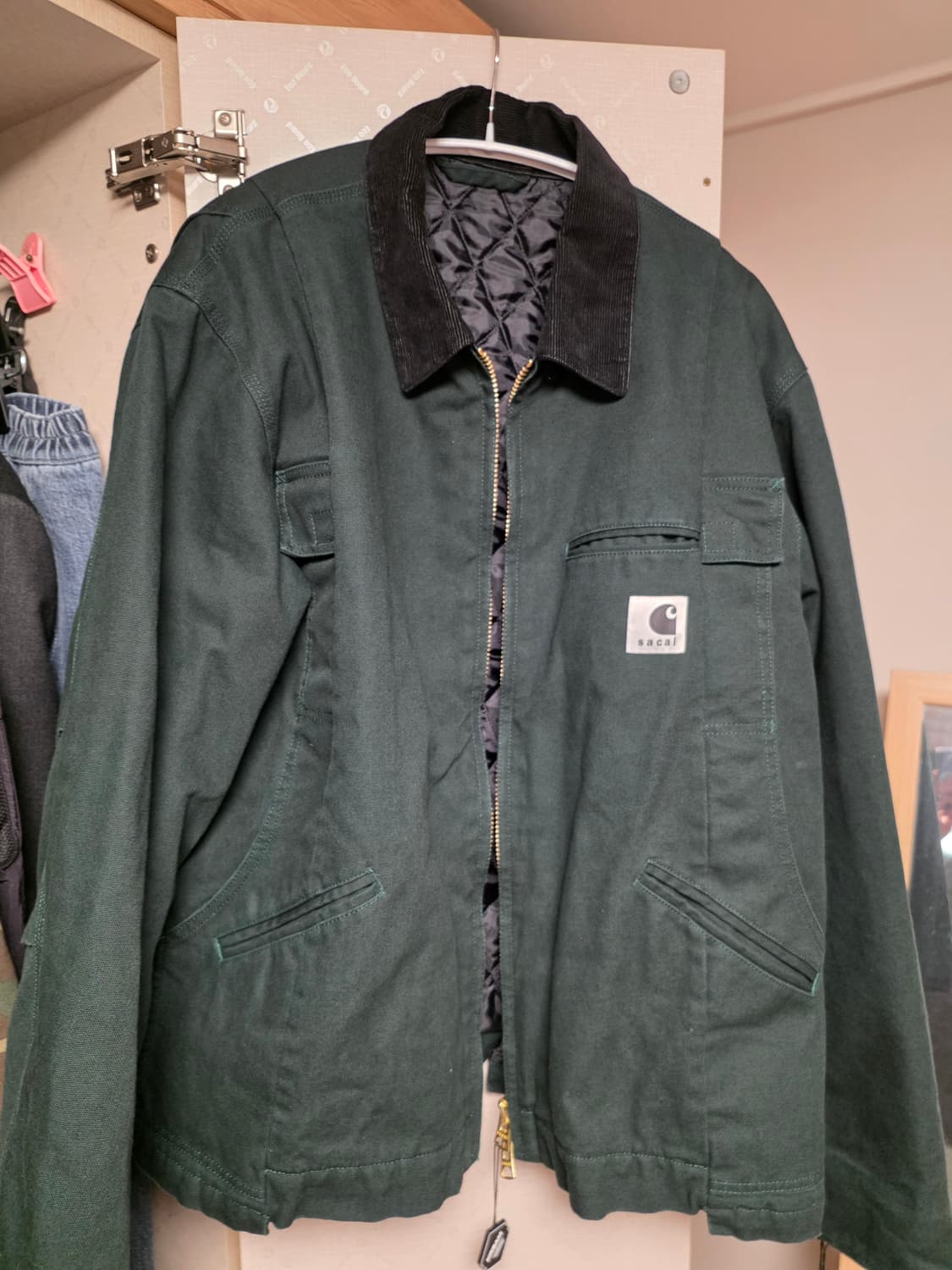 [4]사카이x칼하트 덕자켓 그린 상품이미지1