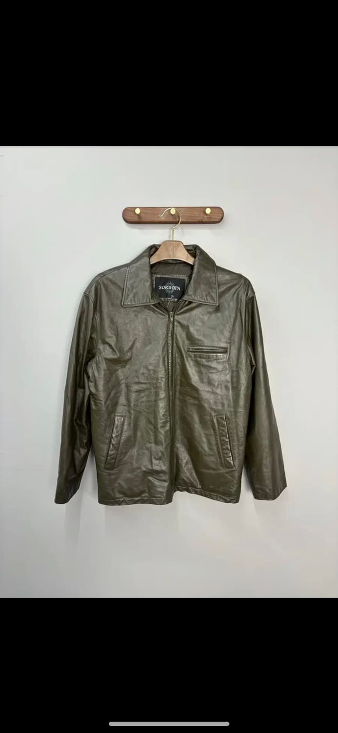 빈티지 딥 카키 소가죽 라이더재킷 H925 상품이미지2