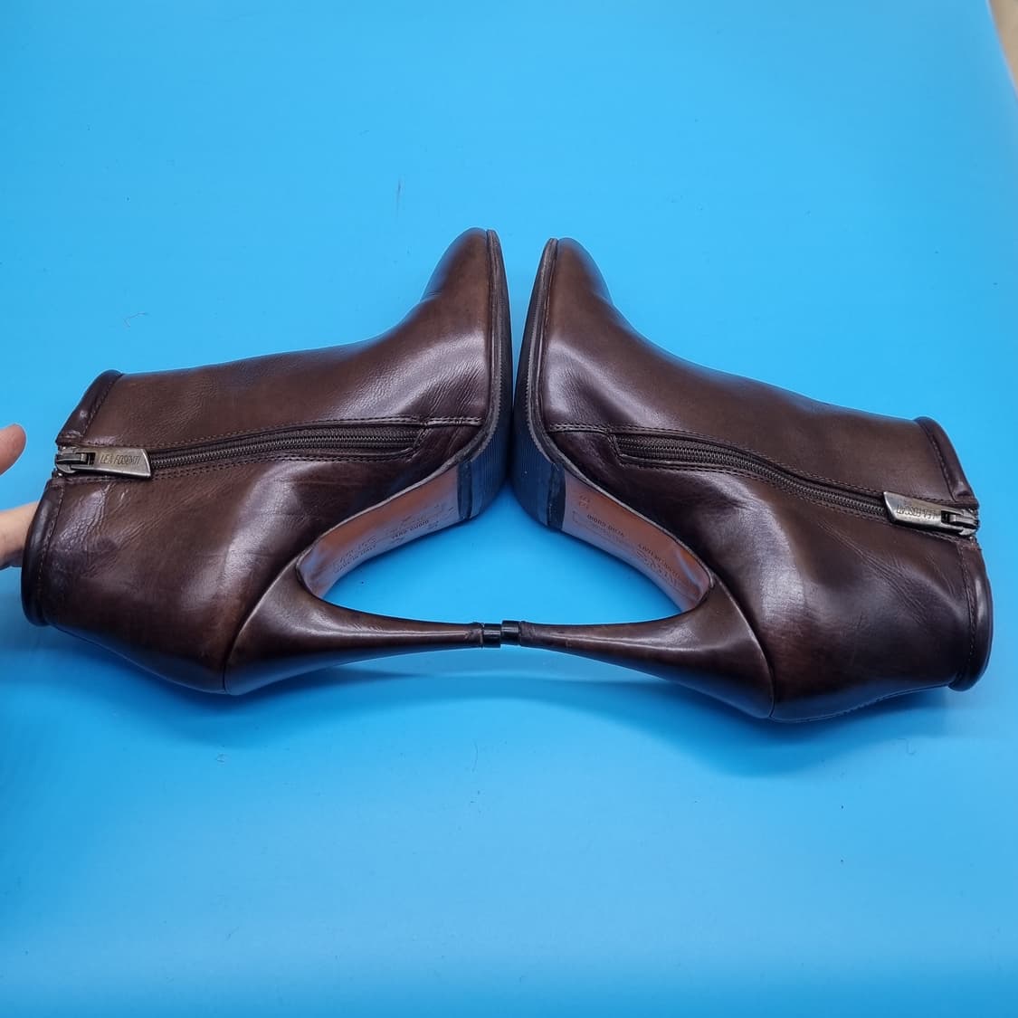 마나스 여성가죽앵클부츠36 230 굽10 상품이미지5