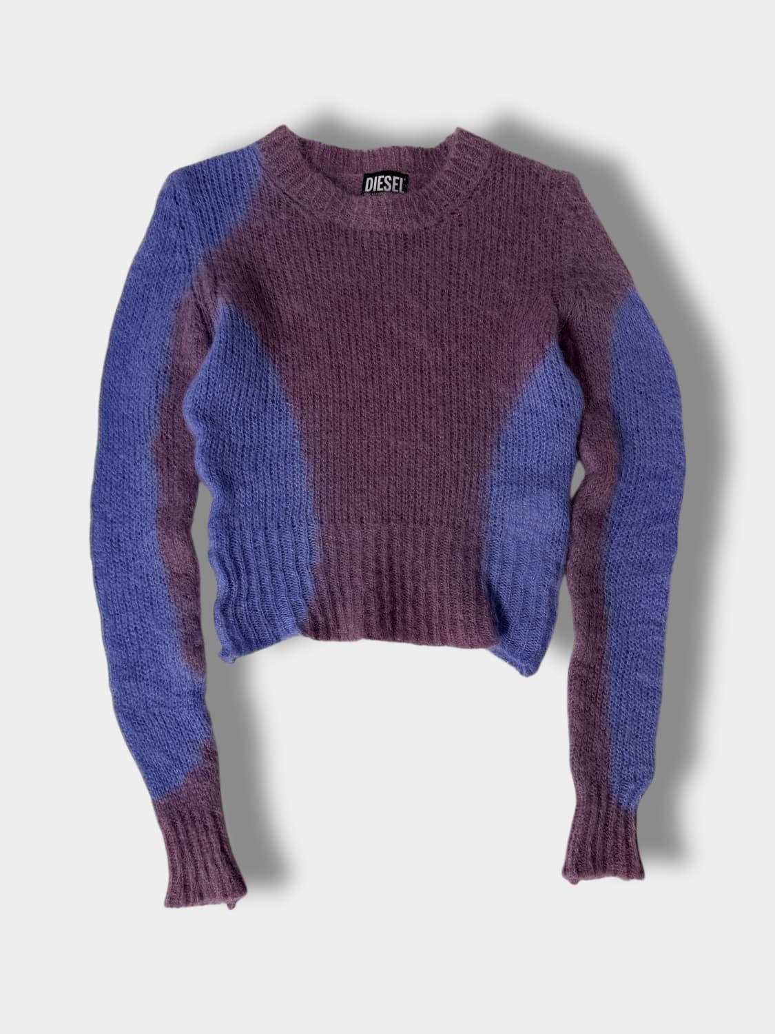 디젤 컬러블록 모헤어 크롭 니트 상품이미지1