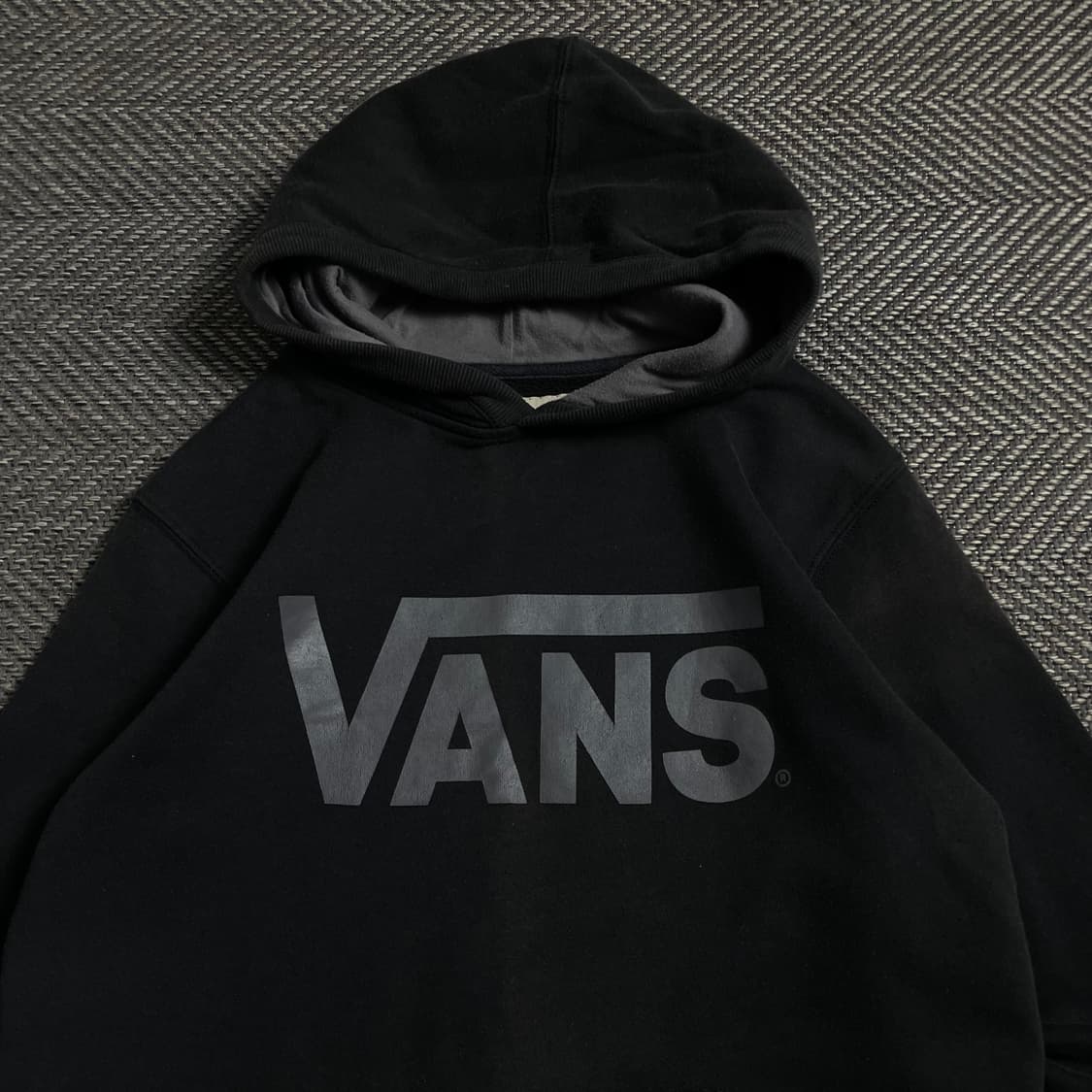 반스 빅로고 박시핏 후드 티셔츠 블랙o 4708 상품이미지4