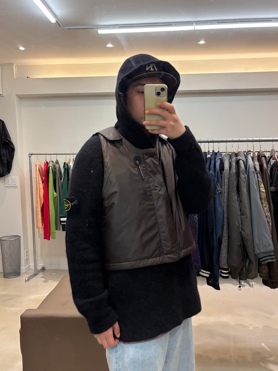 스톤아일랜드 515D5 와펜 패치 모헤어 후드 상품이미지8