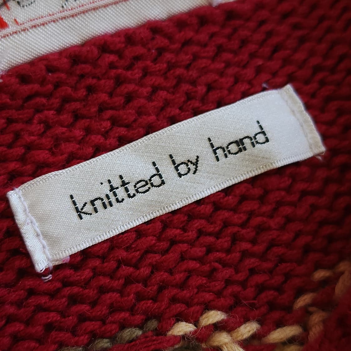 90s 빈티지 핸드메이드 니트 원피스 컨트리 강아지 프린팅 코튼 니트 M 상품이미지9