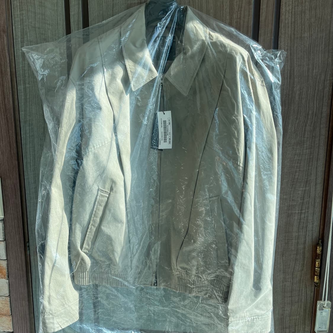 새상품(XL)일꼬르소 베이지 코튼 카라 블루종 점퍼 상품이미지4