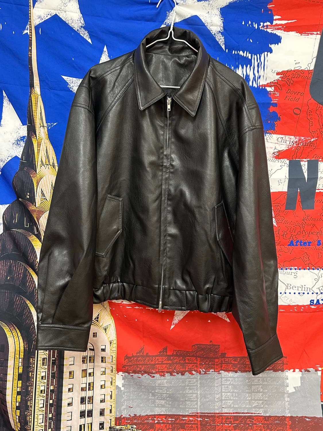 s급 빈티지 레더 가죽 투웨이 오버핏자켓 105 상품이미지1