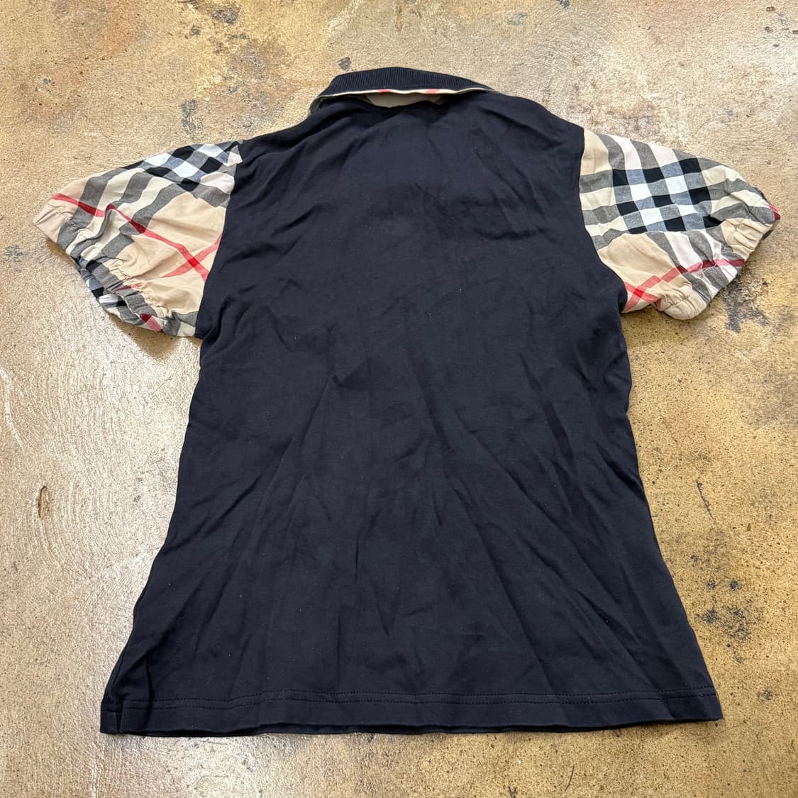 [정품/XXL] 버버리 블랙 체크 반팔 폴로 티셔츠 b17 상품이미지3