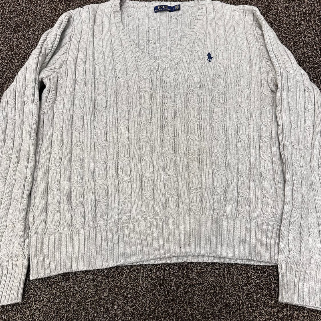 POLO 폴로 랄프로렌 브이넥 케이블 여성 니트 L 상품이미지4