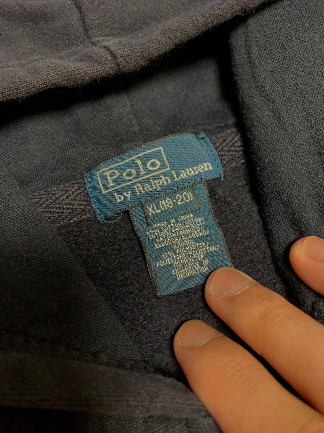 폴로 빅포니 후드집업 진네이비 상품이미지4