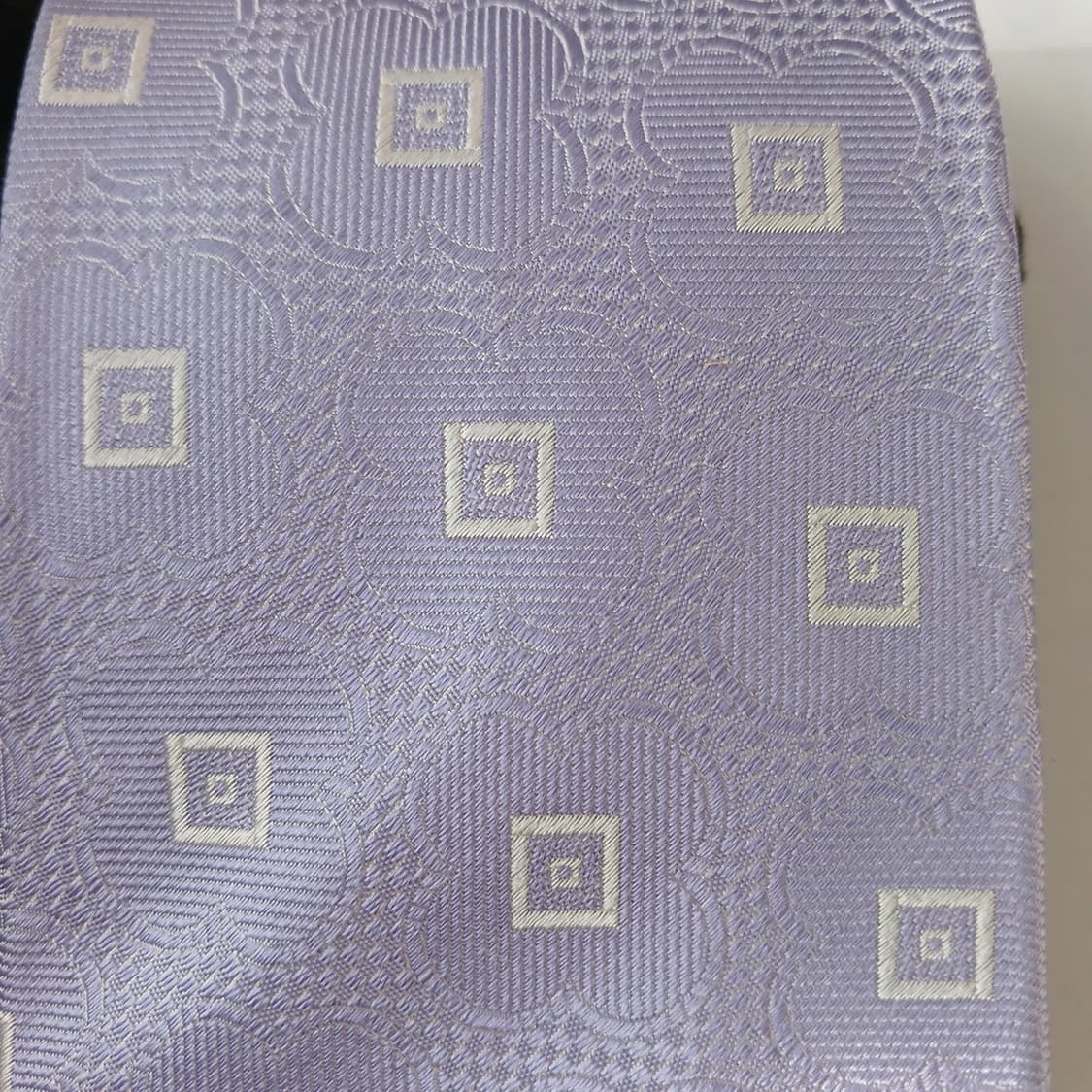 밀라숀 실크 바이올렛 기하 패턴 넥타이 9.5cm A등급 A19571
 상품이미지6