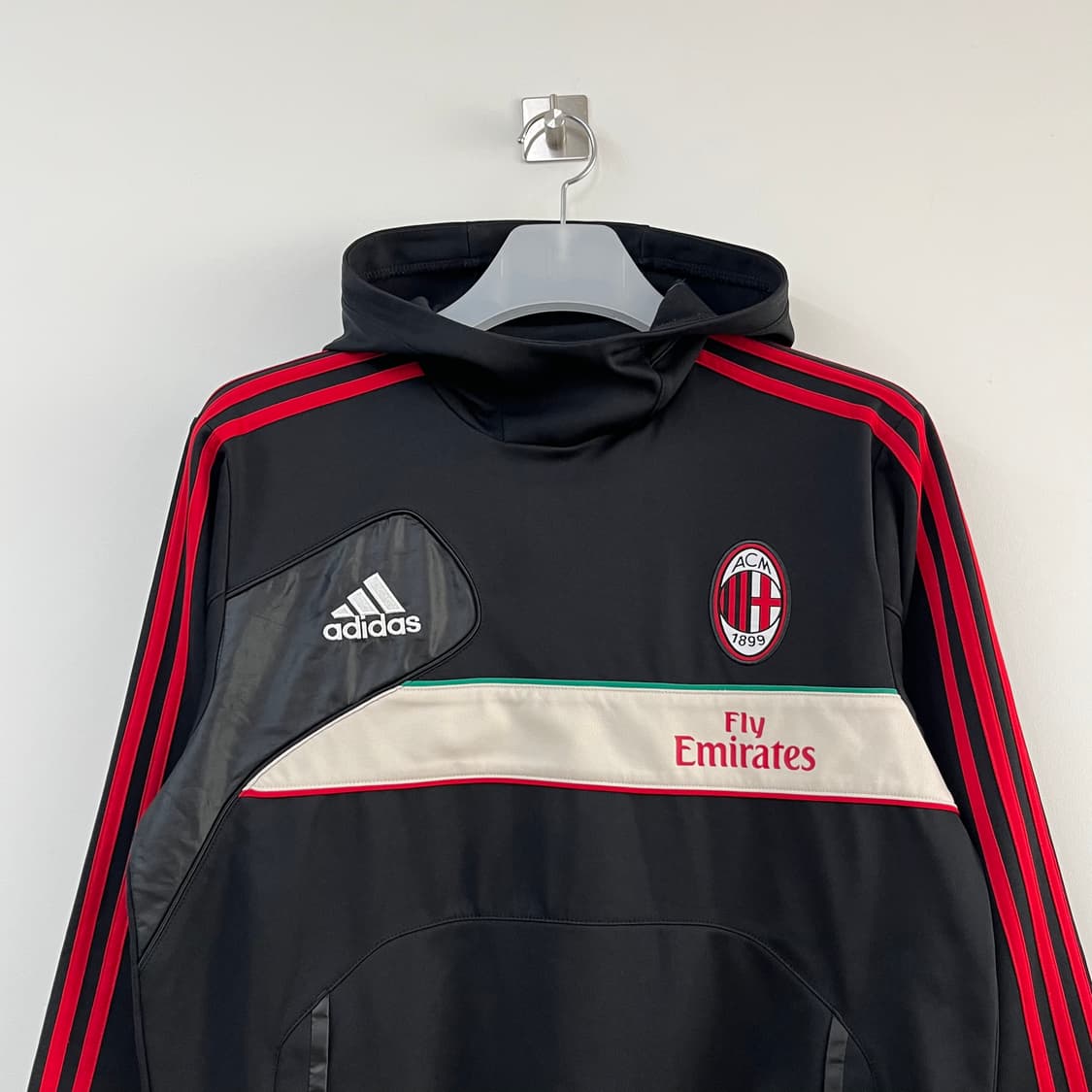 아디다스 12-13 AC밀란 블랙 레드 후드 져지 상품이미지4
