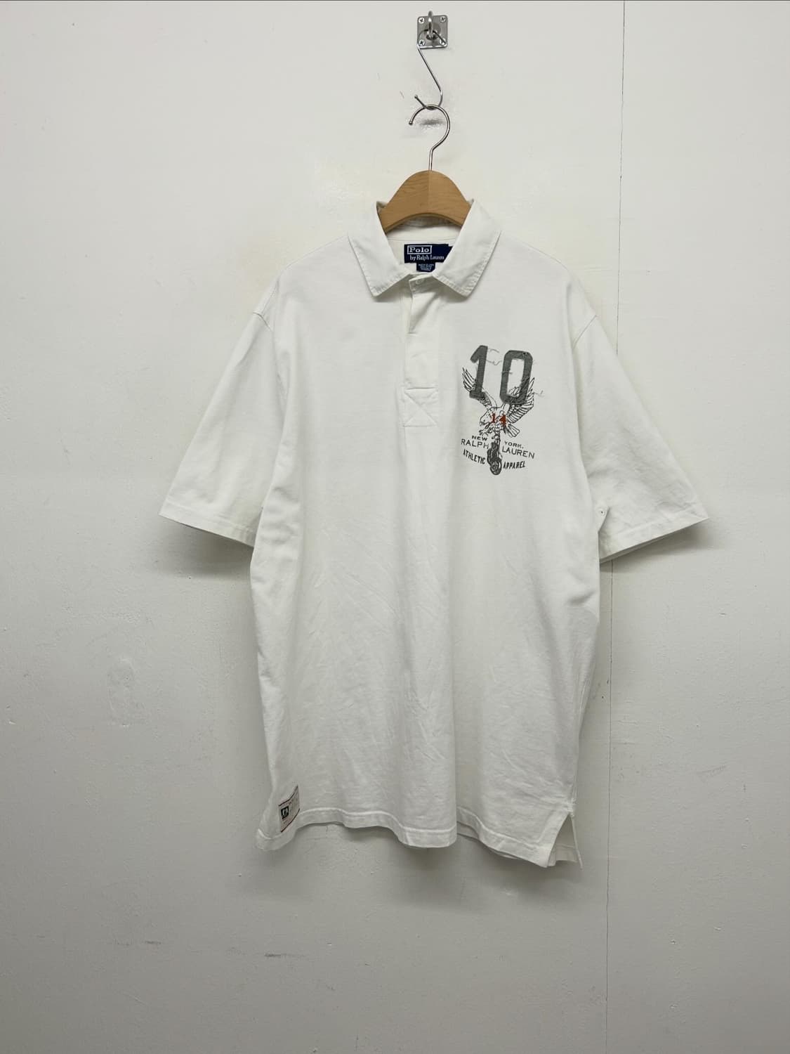 폴로 랄프로렌 화이트 반팔 럭비 카라티 상품이미지1