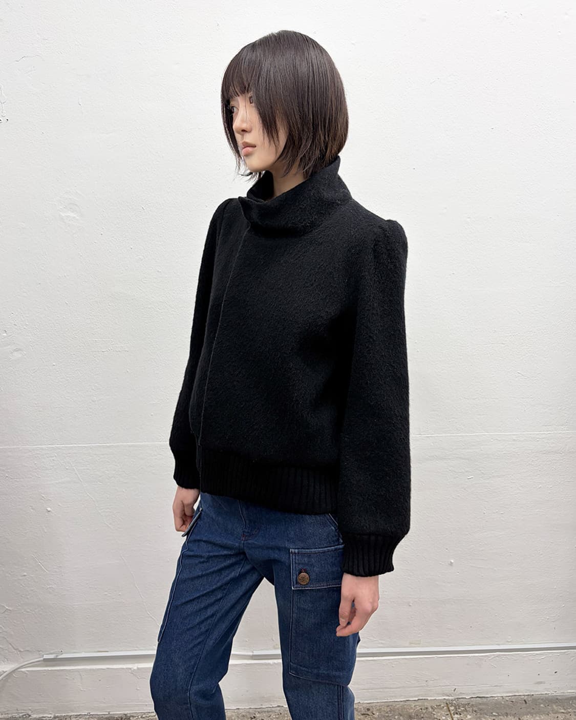 빈티지 리브드 울 자켓 상품이미지3