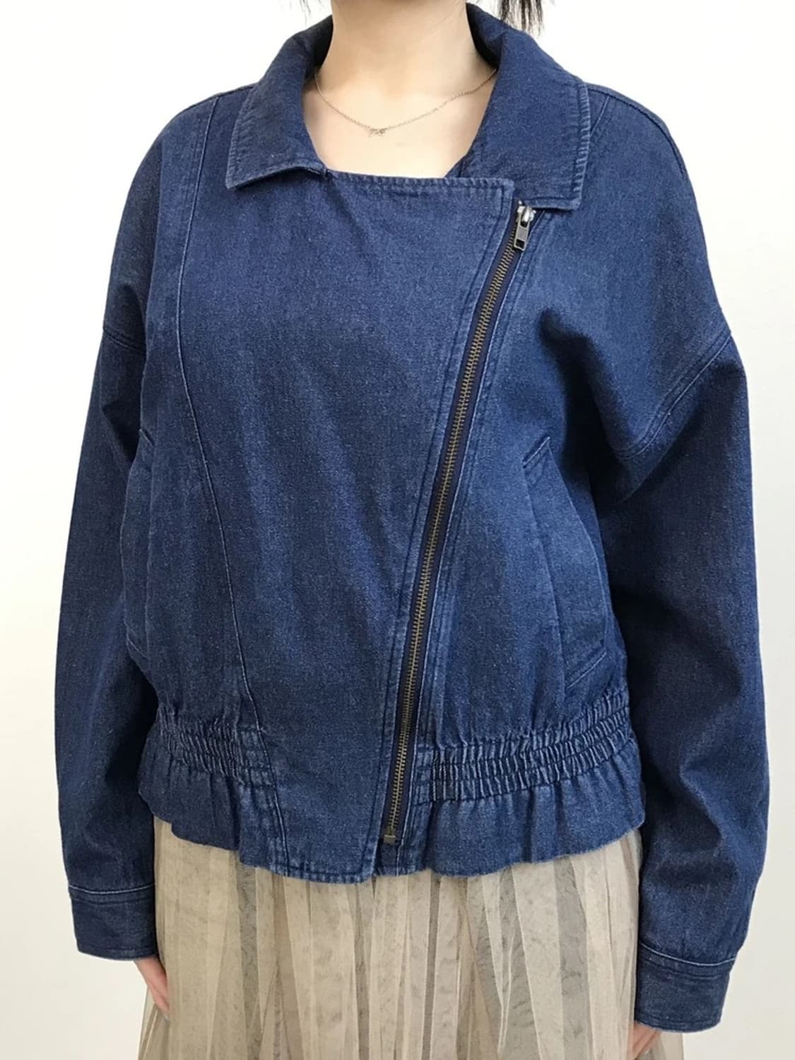 JPN Cropped Denim Jacket Zip Detail 상품이미지2