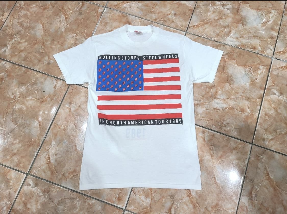 1989 롤링스톤스 북미 투어 빈티지티셔츠 상품이미지1