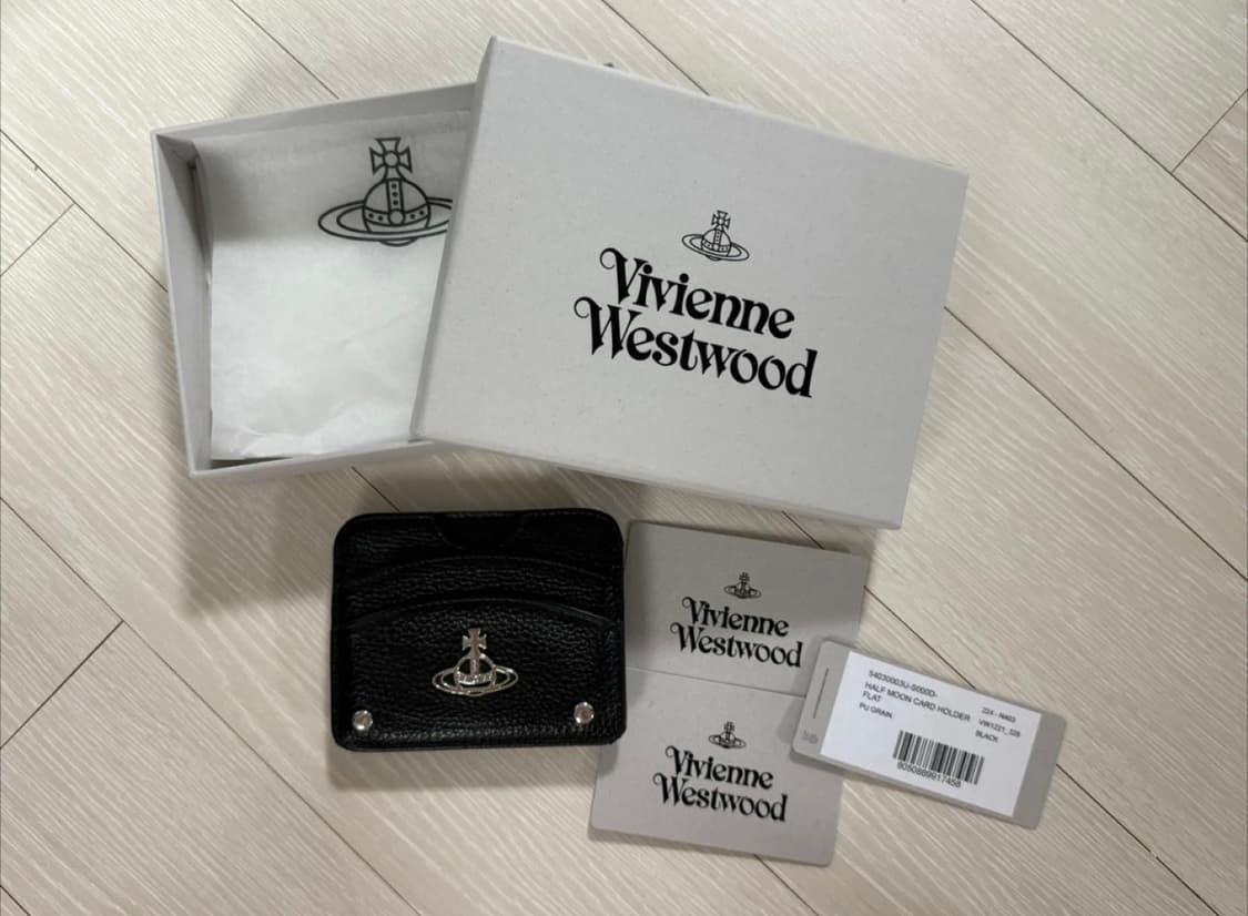 비비안 웨스트우드 하프문 카드지갑 블랙 상품이미지3