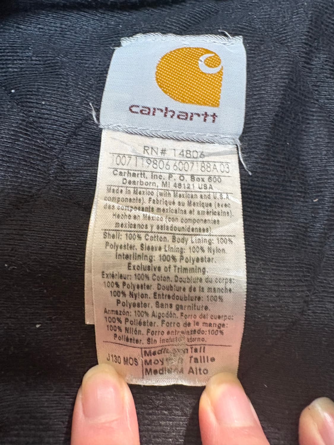 칼하트 j130 mos 모스그린 m 상품이미지3