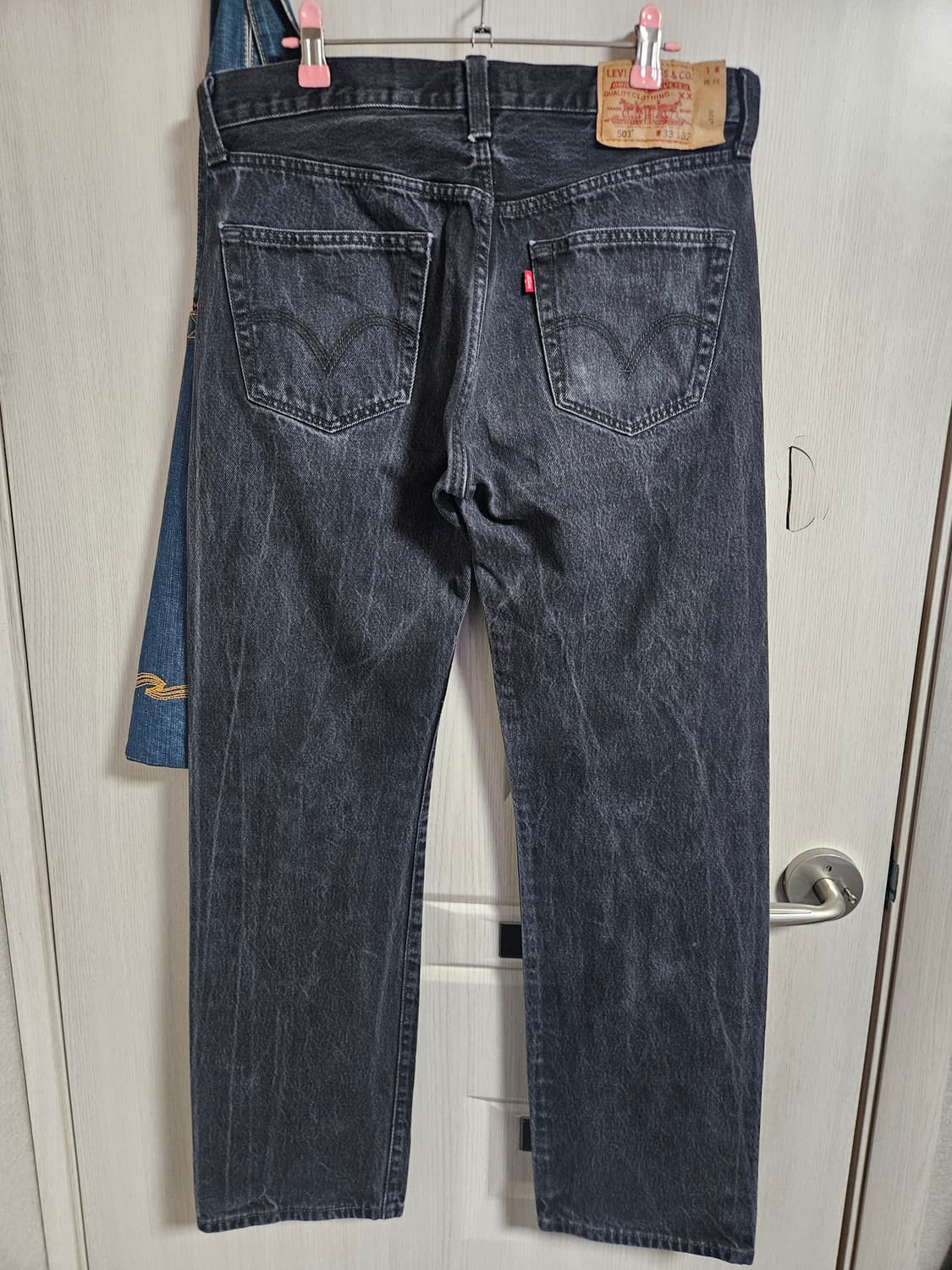 00s levis 501 33x32 리바이스 블랙진 흑청 상품이미지2