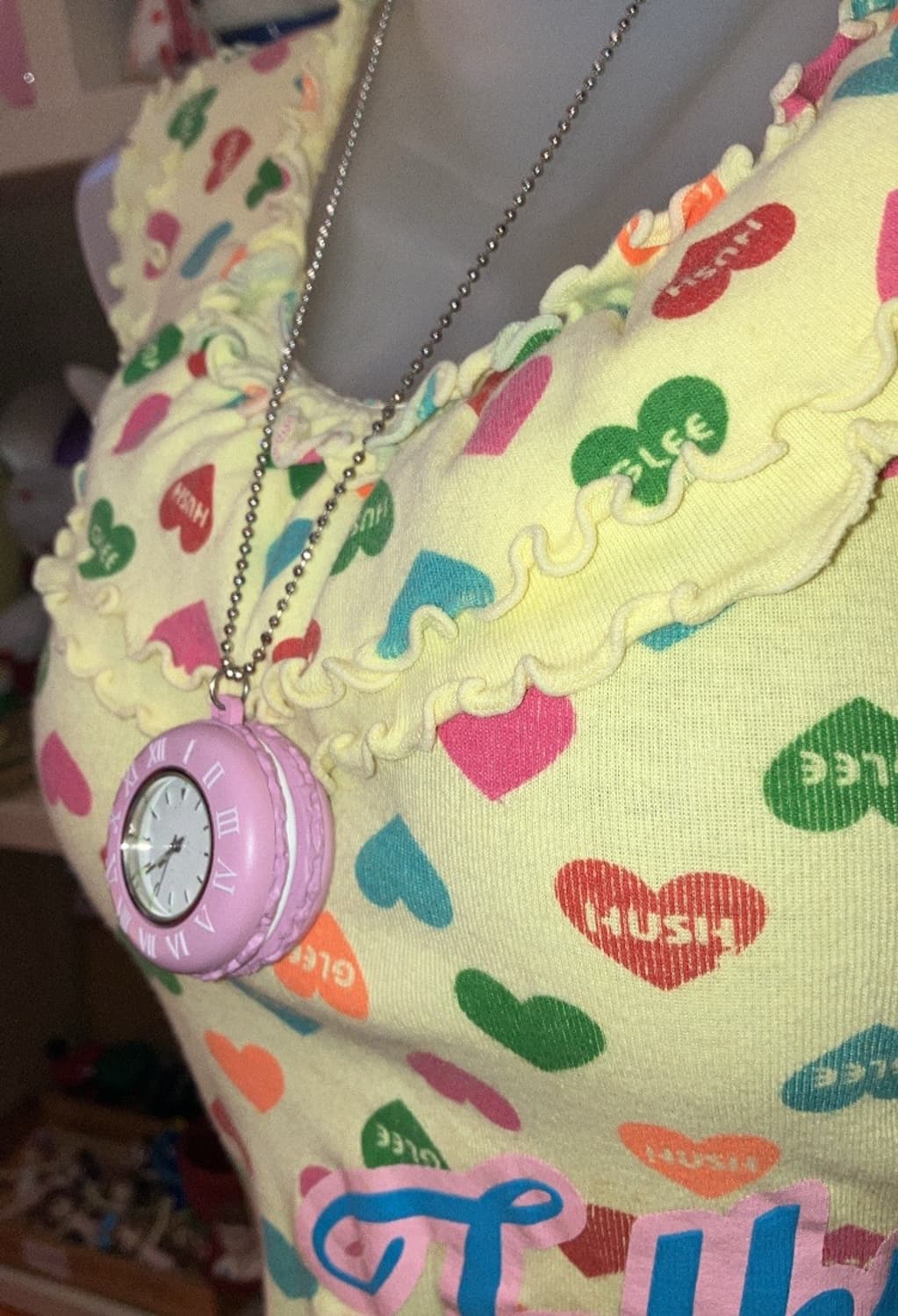 jpn 핑크 마카롱 시계 목걸이 상품이미지5