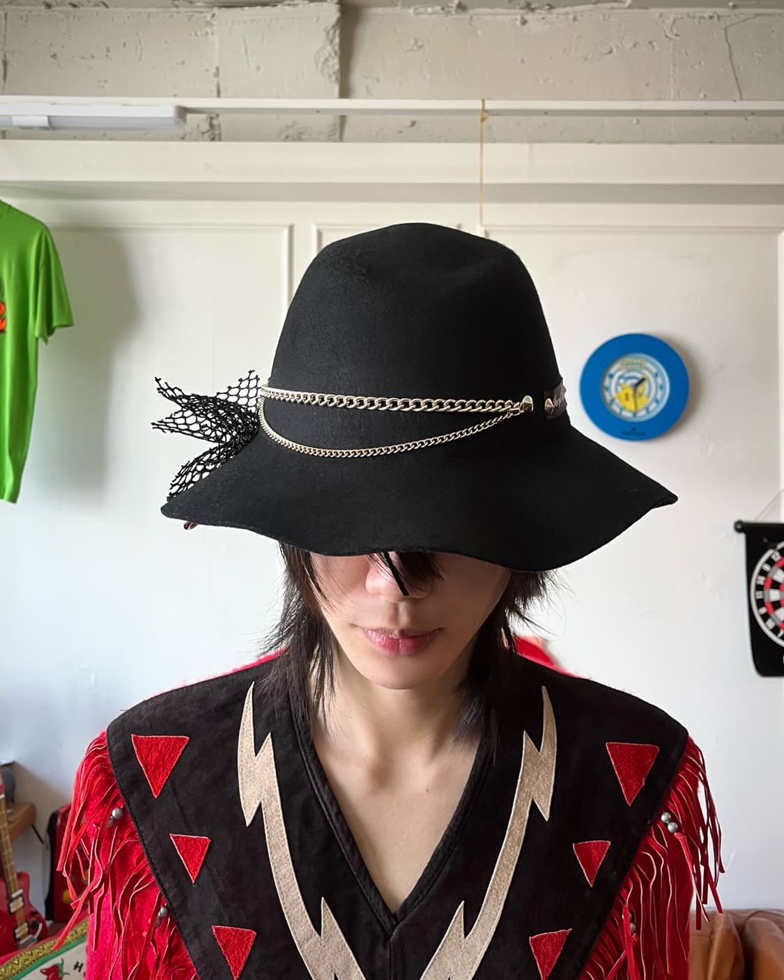 2000s Sex Pot ReVenGe Gothic Pedora Hat 상품이미지2