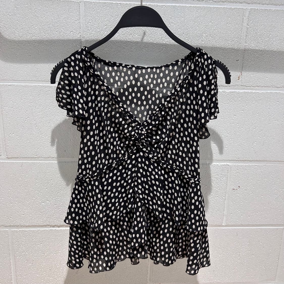 Vintage y2k Dot Feminine Top 상품이미지6