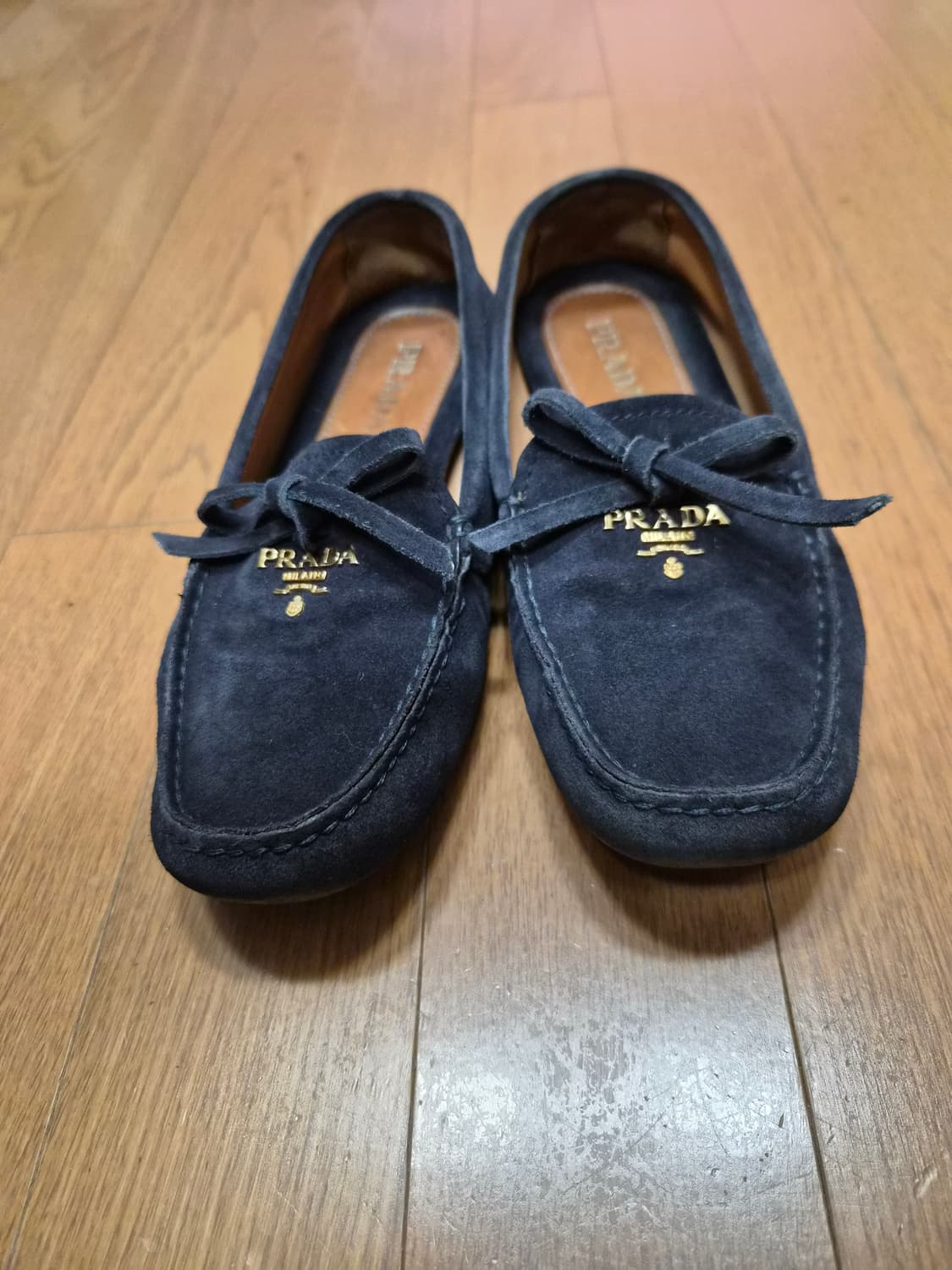 (정품) 프라다 리본 로고 로퍼 35.5 (여성 명품 구두 신발 스니커즈 상품이미지2